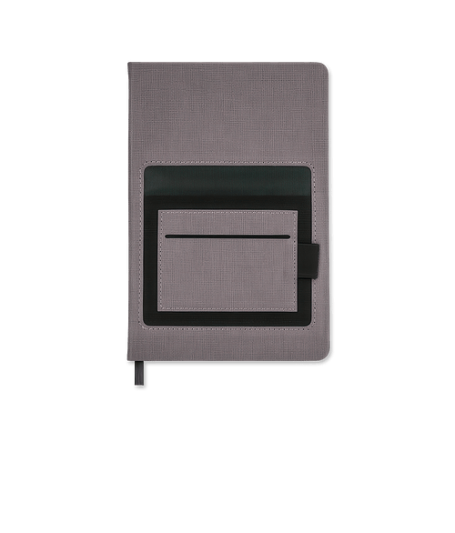 Multi Pocket Soft Cover Notebook in Gray