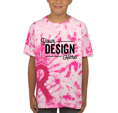 Dyenomite Youth Charity Ribbon Tie-Dye T-shirt - Pink