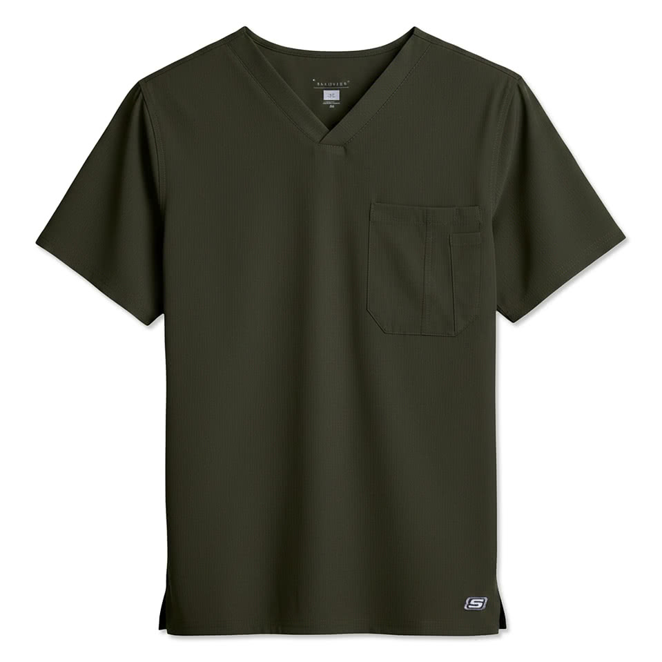 Skechers by Barco Structure Recycled V-Neck Scrub Top
