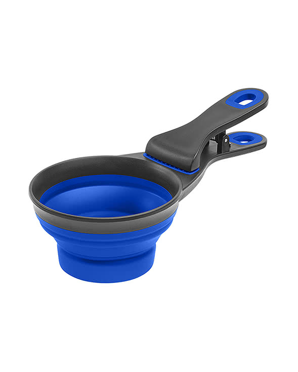 Collapsible Pet Food Scoop with Clip