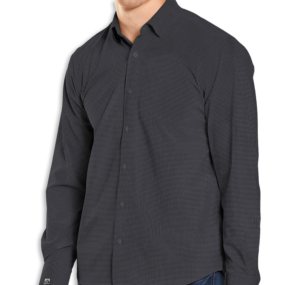 Storm Creek Influencer Wrinkle-Free Windowpane Long Sleeve Dress Shirt-default