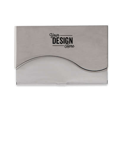 Laser Engraved Premium Metal Business Card Holder - Silver