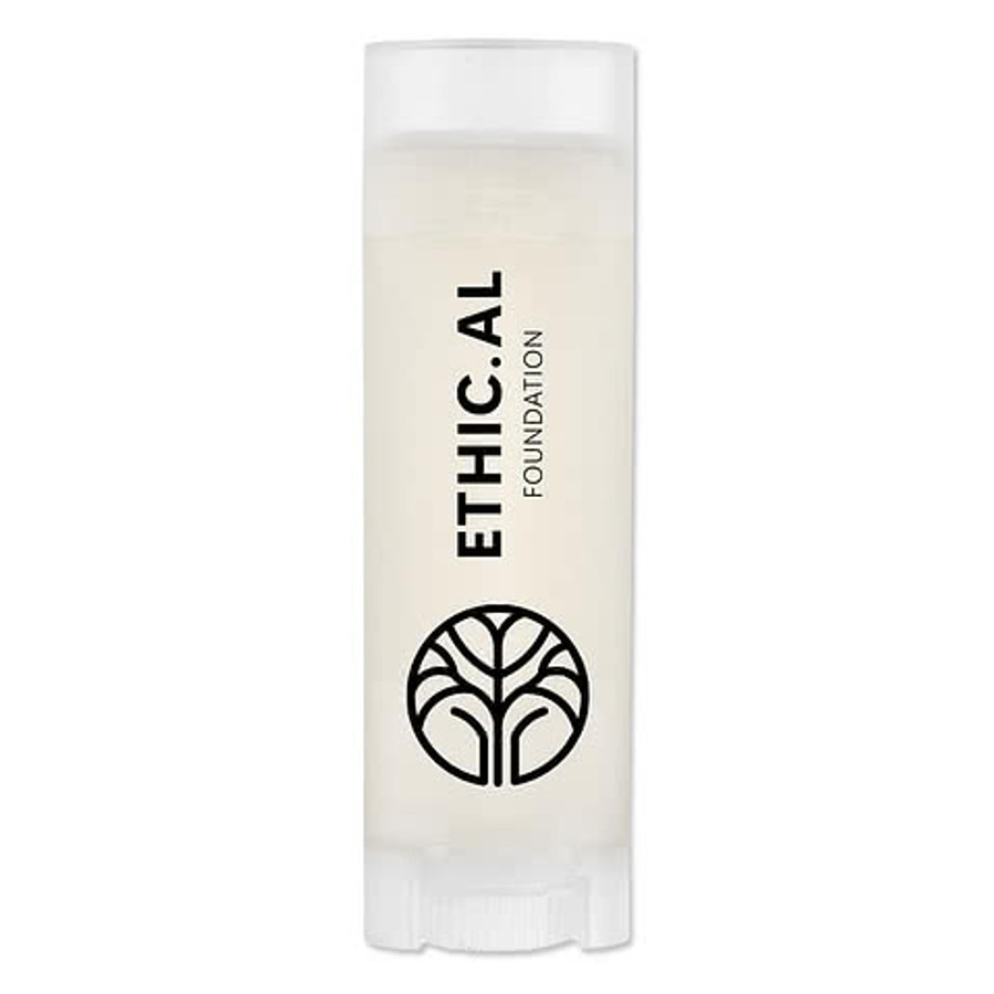 Full Color Oval Lip Moisturizer with Recycled Tube in White
