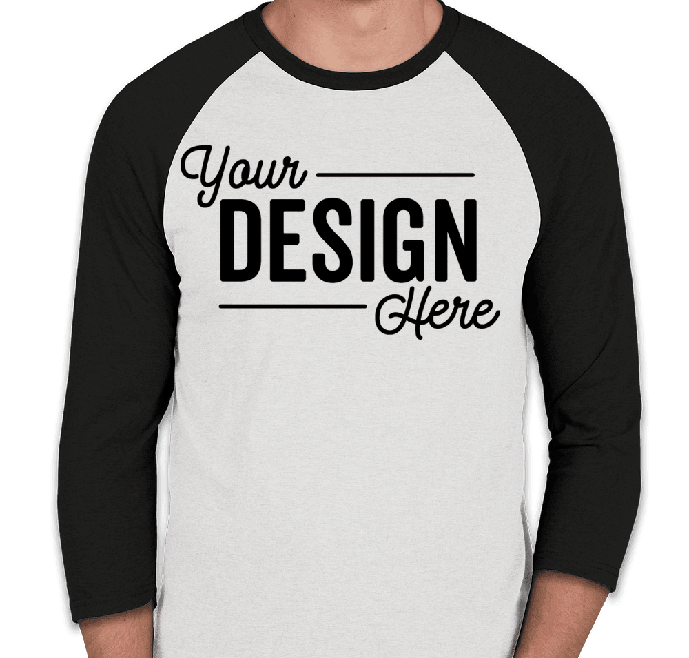 Custom District Tri-Blend Raglan T-shirt - Design Long