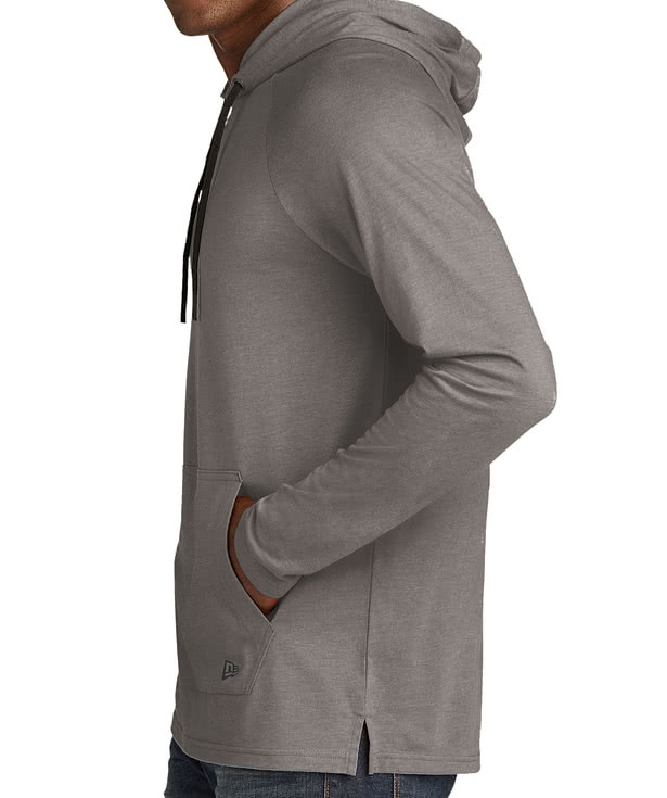 Custom New Era Tri‑Blend Long Sleeve Hooded Shirt - Design Long