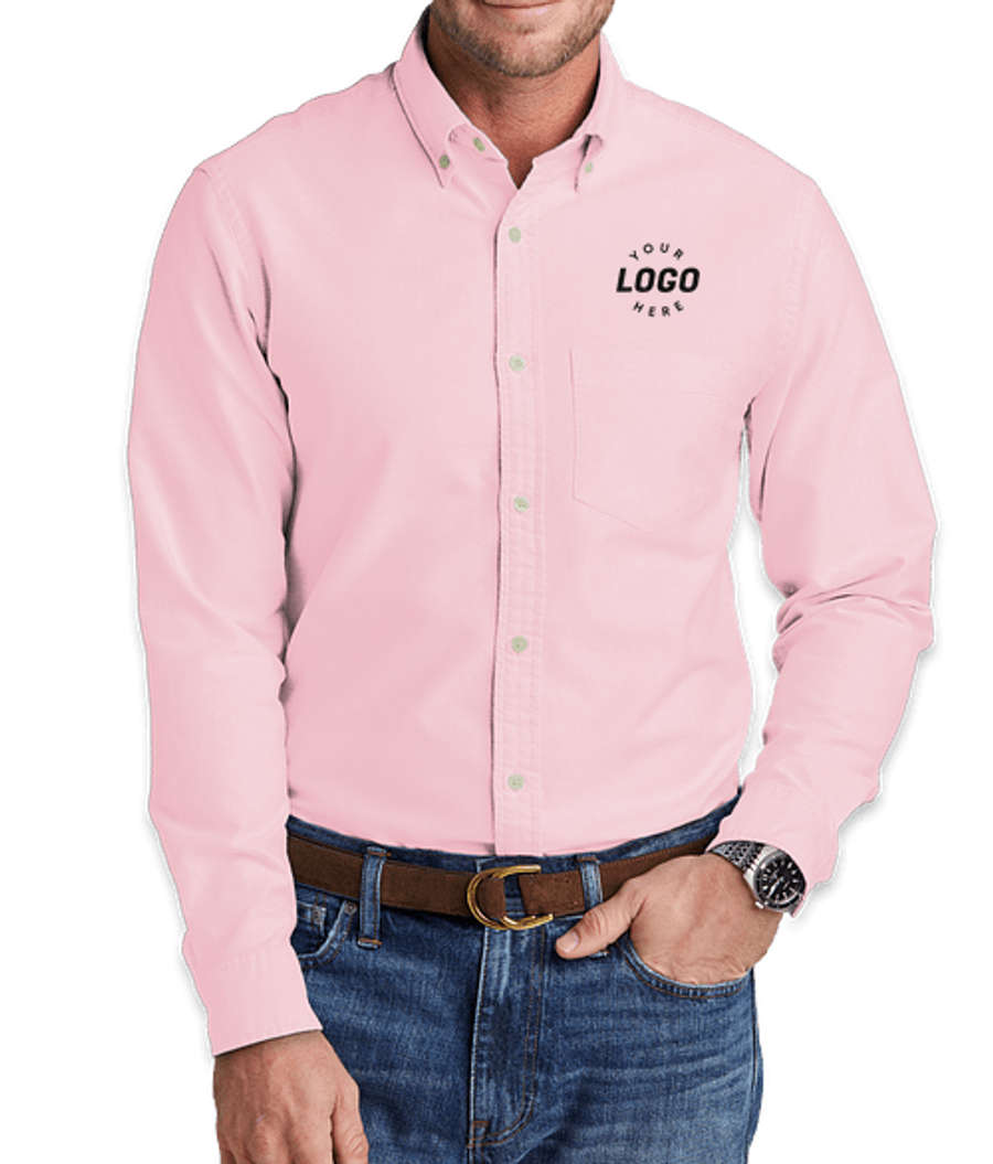 Brooks Brothers Casual Oxford Long Sleeve Shirt in Soft Pink