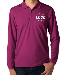 Clique by Cutter & Buck Eco Long Sleeve Performance Pique Polo - Color: Gala Pink
