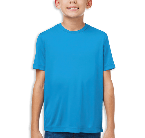 Core 365 Youth Capital UPF 50 Performance Shirt in Electric Blue