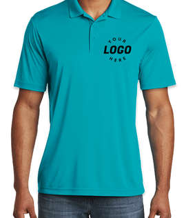 Sport-Tek Competitor Performance Polo - Screen Printed - Color: Atomic Blue