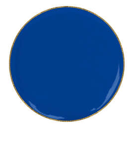 1" Round Lapel Pin - Color: Royal Blue / Brass
