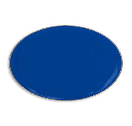 Oval Lapel Pin - Color: Royal Blue / Silver