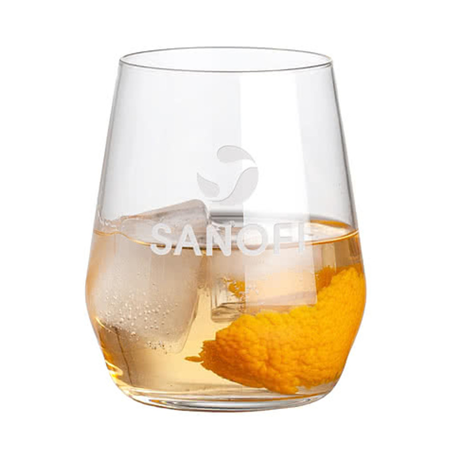 Laser Etched 12.5 oz. Germain Double Old Fashioned Glass in Clear