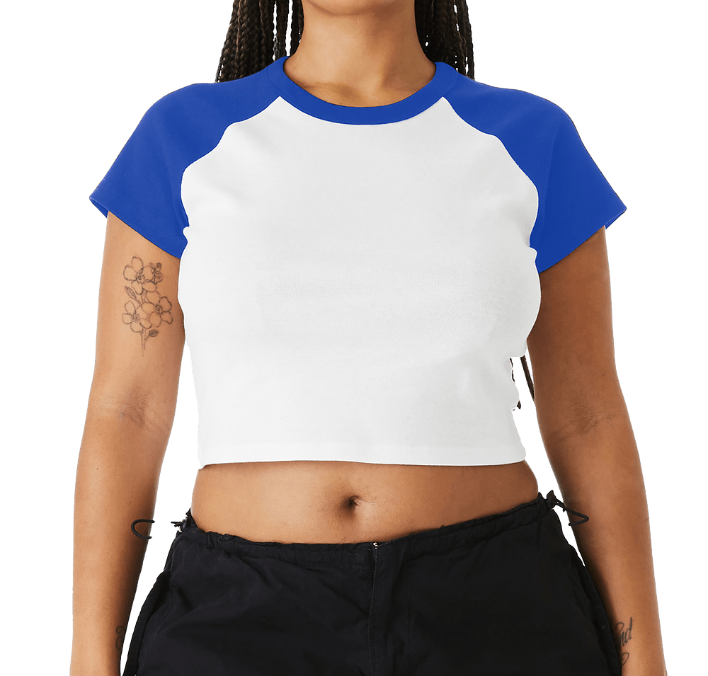 Bella + Canvas Women's Micro Rib Raglan Cropped T-shirt-default