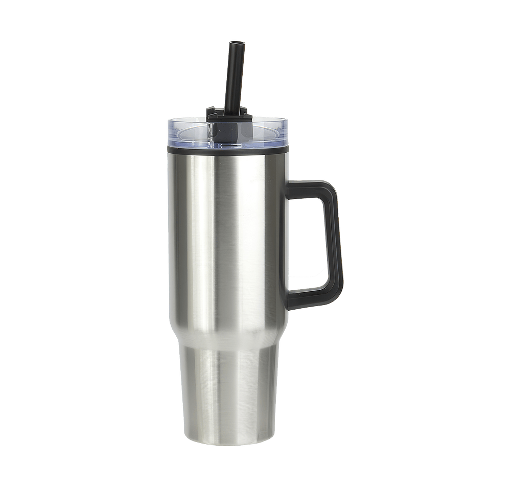 Full Color 40 oz. Outpost Stainless Steel Travel Mug with Straw-default
