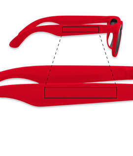 Single-Tone Matte Sunglasses - Color: Red