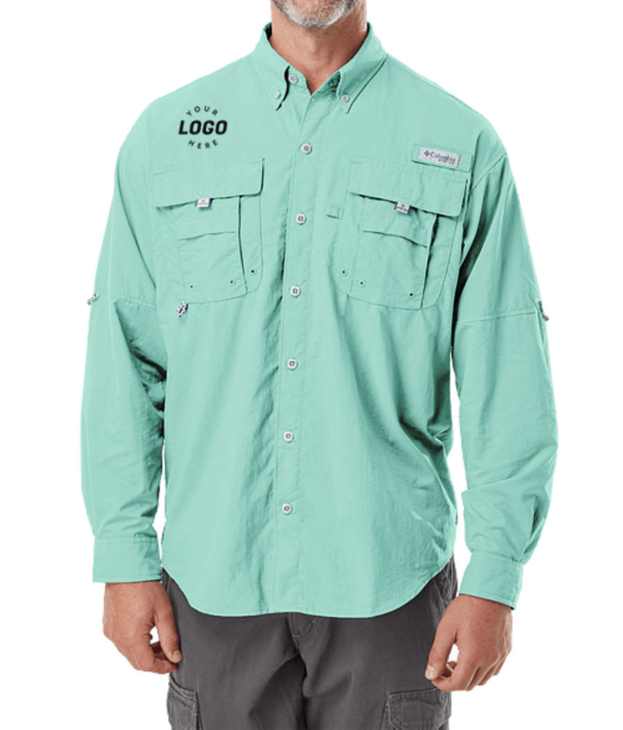 Columbia Bahama II Performance Long Sleeve Fishing Shirt - Embroidered in Gulf Stream