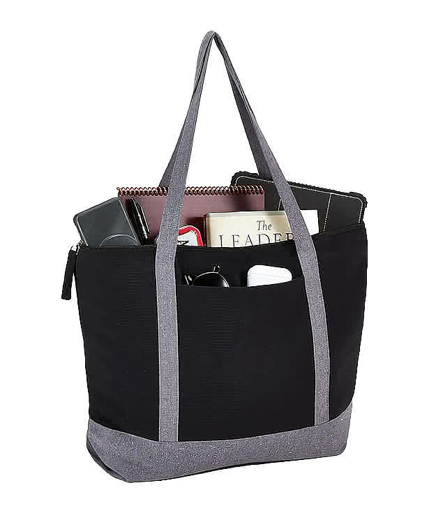 Repose Large Zippered Recycled Cotton Tote Bag