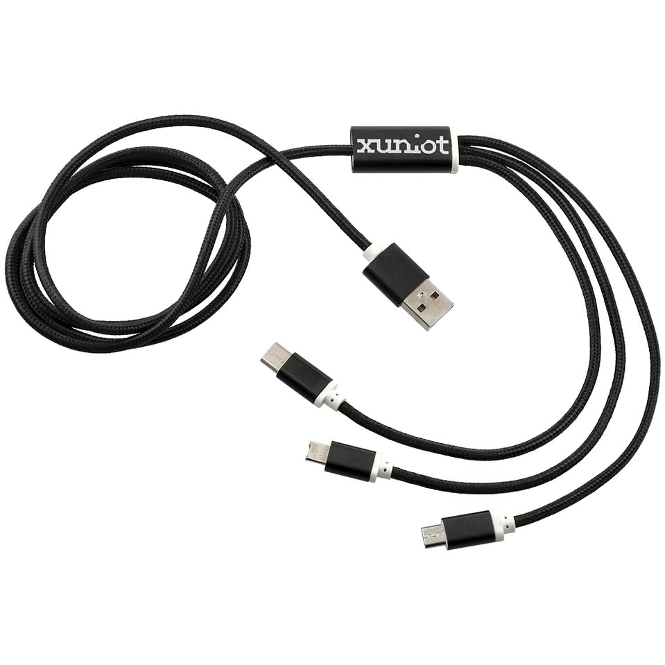 Laser Engraved Realm 3-in-1 Long Charging Cable