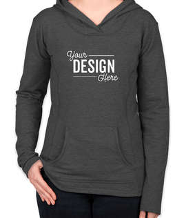 Anvil Women's French Terry Pullover Hoodie - Color: Heather Dark Grey