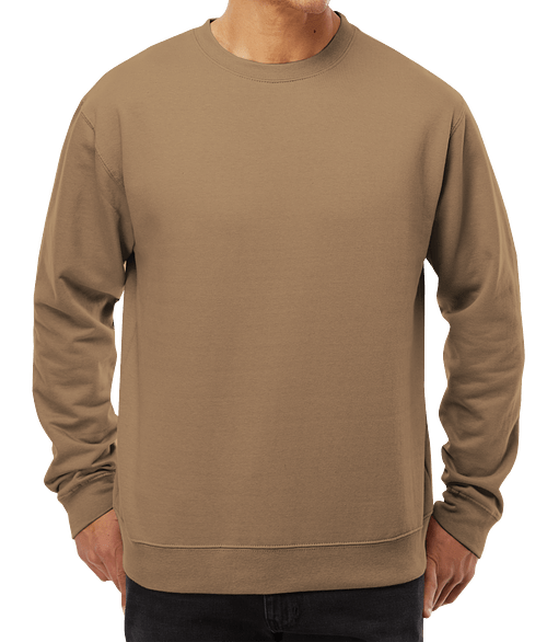 Independent Trading Midweight Crewneck Sweatshirt in Sandstone