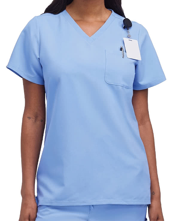 Hanes Women's V-Neck Pocket Scrub Top