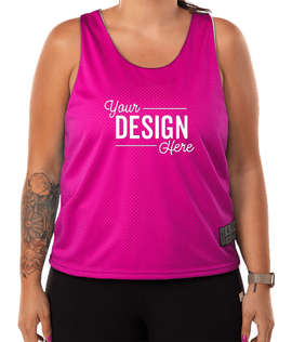 Augusta Women's Mesh Reversible Pinnie - Color: Power Pink / White