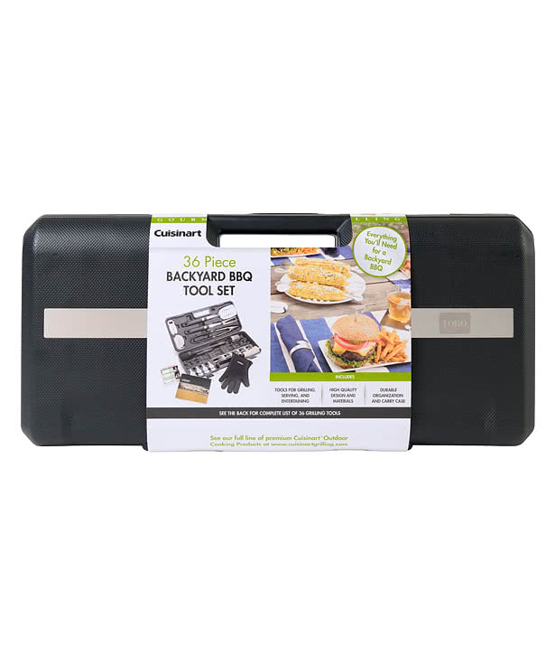 Laser Engraved Cuisinart Outdoors 36-Piece Backyard BBQ Tool Set