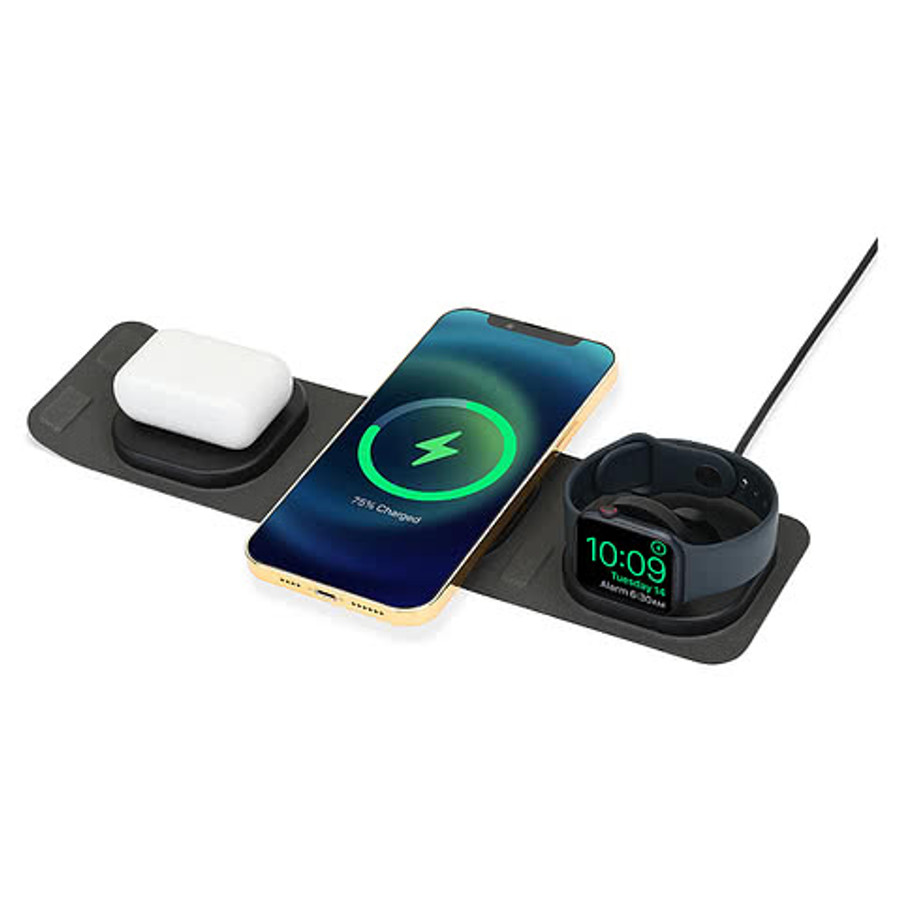 Newton Foldable Compact Wireless Charger in Charcoal Heather