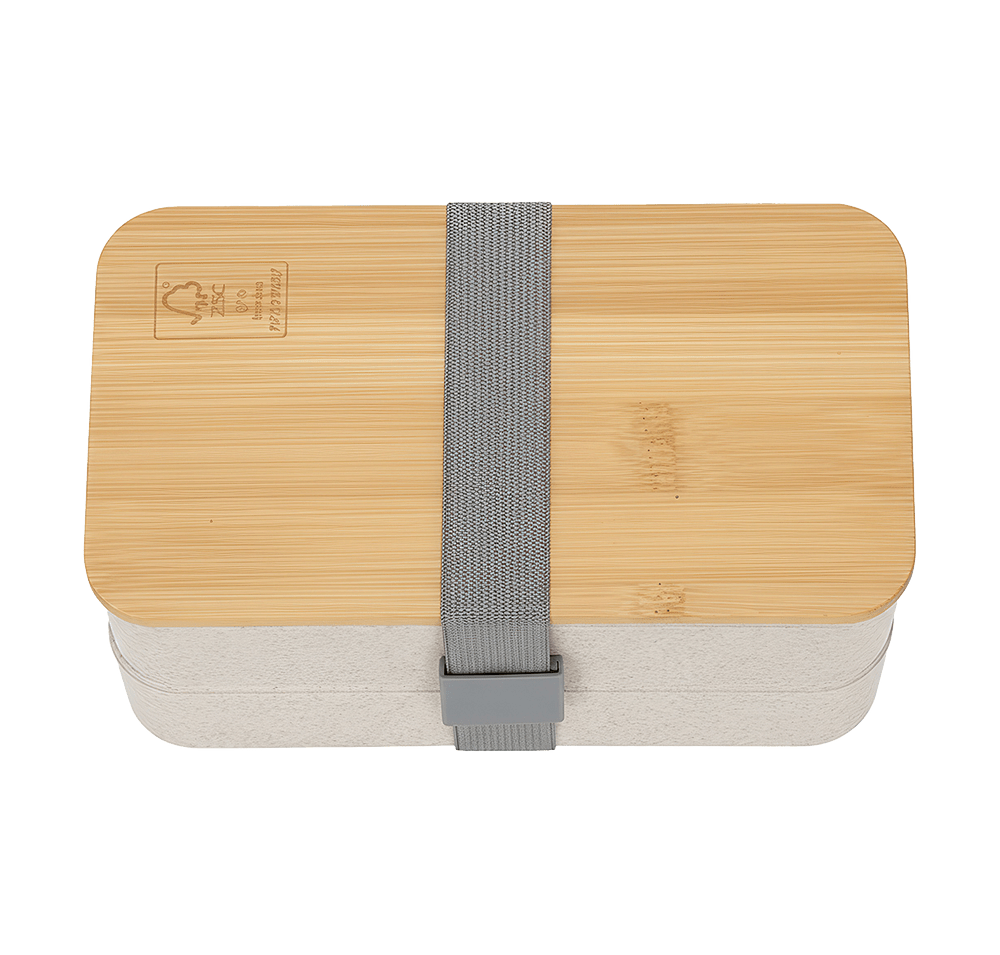 Double Decker Lunch Box with FSC Bamboo Lid & Utensils-default
