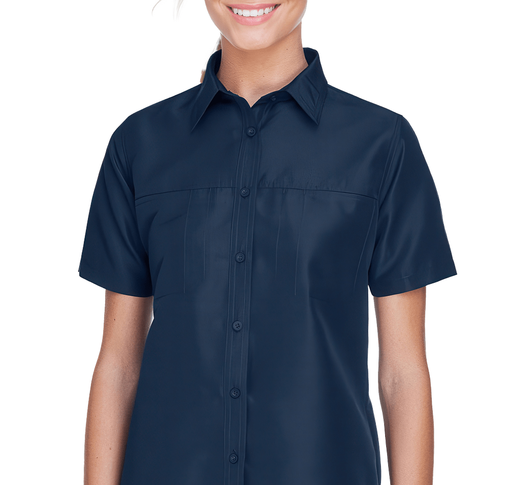 Harriton Women's Key West Performance Short Sleeve Staff Shirt-default