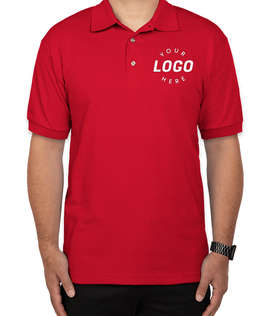 Gildan DryBlend 50/50 Jersey Polo - Color: Red