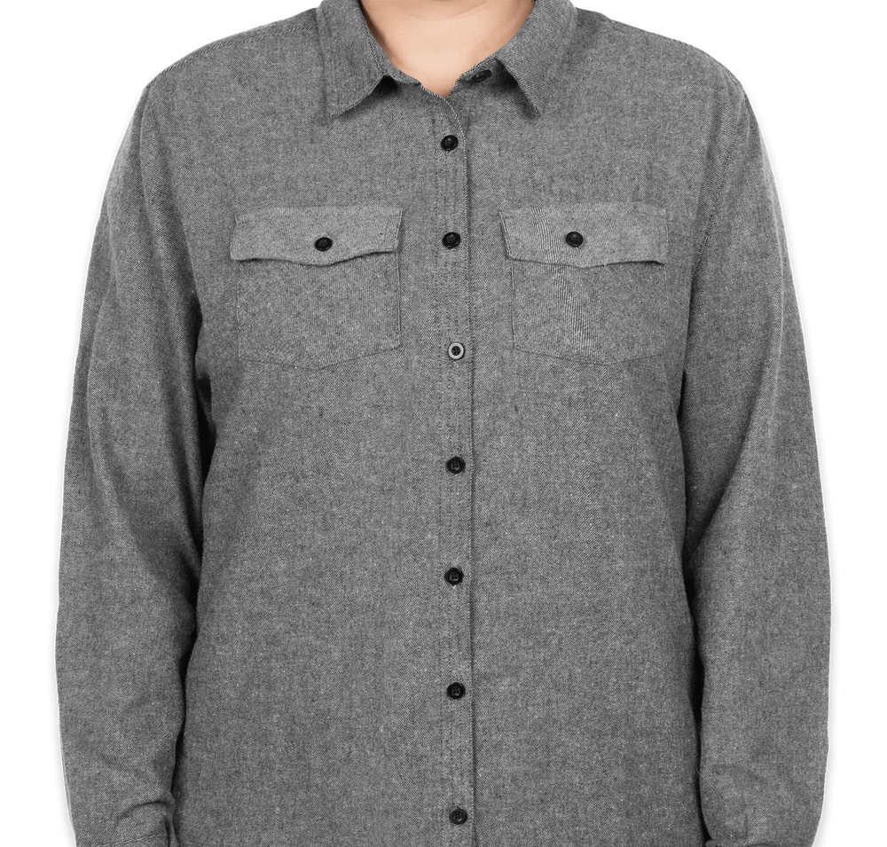Burnside Women's Solid Flannel Long Sleeve Shirt-default