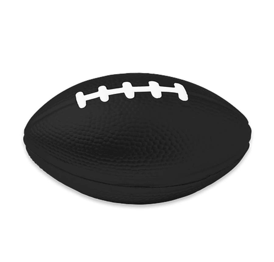 3.5" Football Shaped Stress Reliever in Black