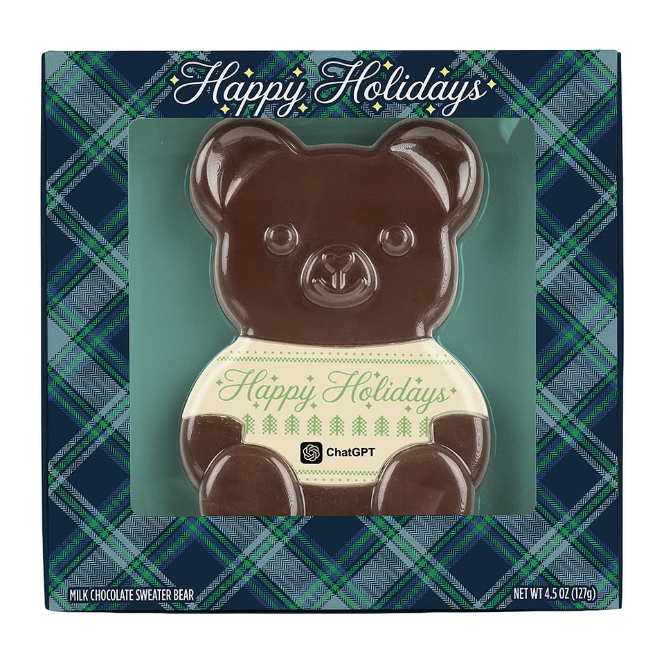 4.5 oz. Milk Chocolate Snuggly Sweater Bear