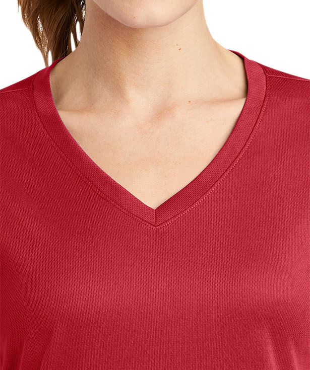 Sport-Tek Women's RacerMesh V-Neck Performance Shirt