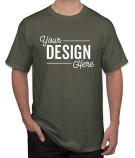 Canada - Gildan 100% Cotton T-shirt - Color: Military Green