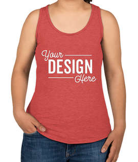 Anvil Women's Tri-Blend Racerback Tank - Color: Heather Red