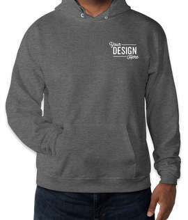 Embroidered Hanes EcoSmart 50/50 Pullover Hoodie - Color: Charcoal Heather