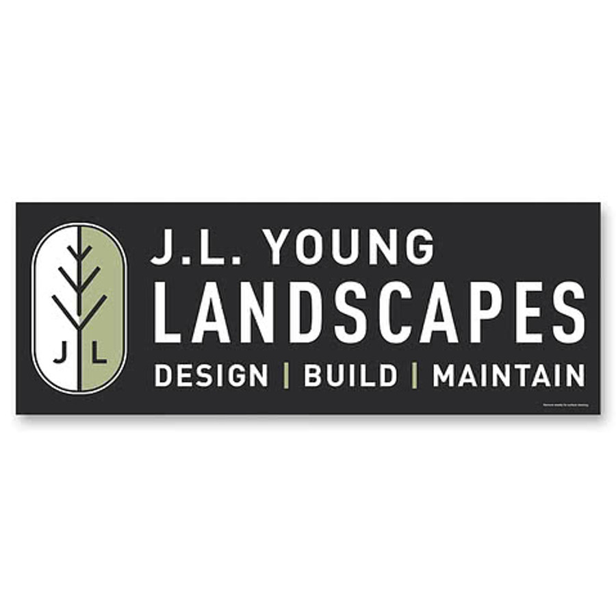 8" x 22" Car Sign Magnet  in .030N Thickness White