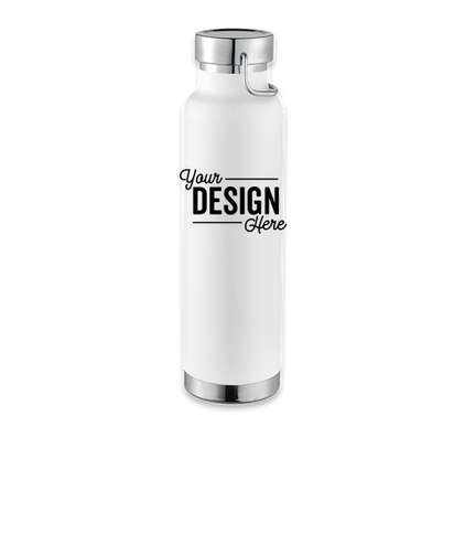 22 oz. Thor Copper Vacuum Insulated Water Bottle - White