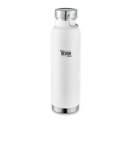 Laser Engraved 22 oz. Thor Copper Vacuum Insulated Water Bottle - White