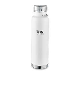 Laser Engraved 22 oz. Thor Copper Vacuum Insulated Water Bottle - Color: White