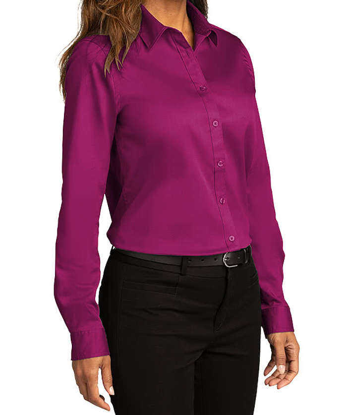 fitted lace wedding dress Roper Women's Purple Poplin Long Sleeve Shirt main image 0