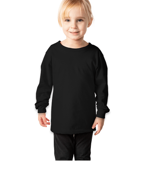 Bella + Canvas Toddler Jersey Long Sleeve T-shirt in Black