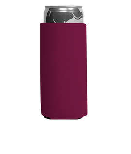 Foldable Slim Can Cooler - Color: Burgundy