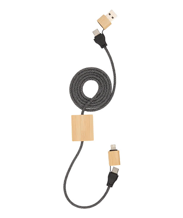 FSC Bamboo 5-in-1 100W Laptop Charging Cable