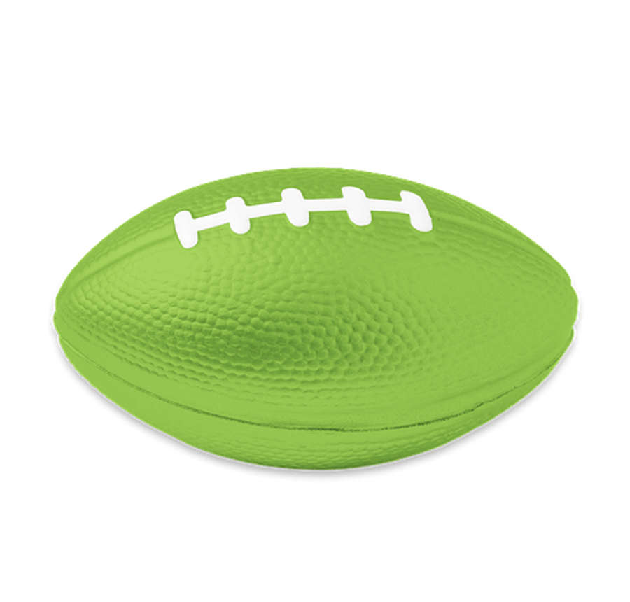 3.5" Football Shaped Stress Reliever in Green Lime