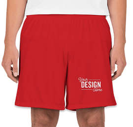 High Five Contrast Performance Shorts - Color: Scarlet / White