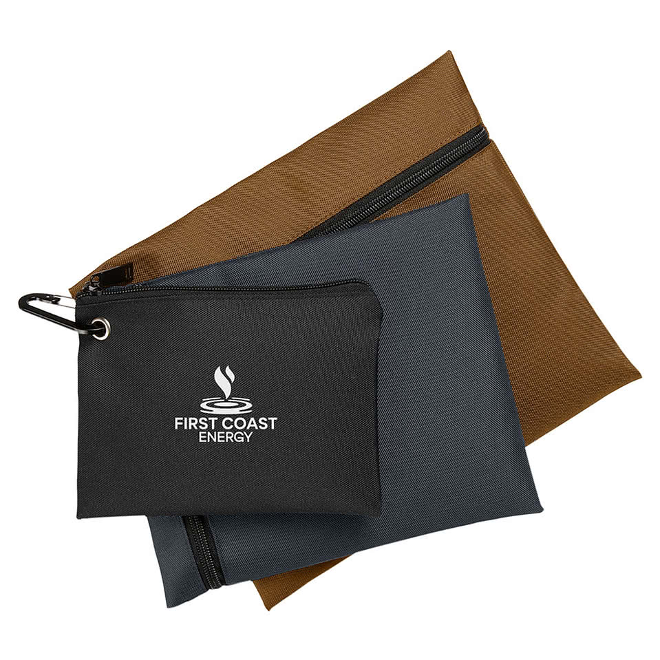 Harriton Eco Friendly 3-Pouch Set