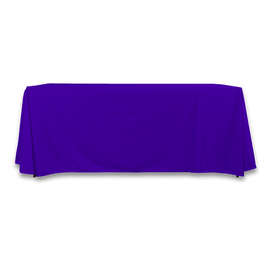 Full Color 6' Poplin Throw Tablecloth - Color: Purple